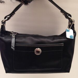Coach vintage y2k black sateen mini bag with zipper